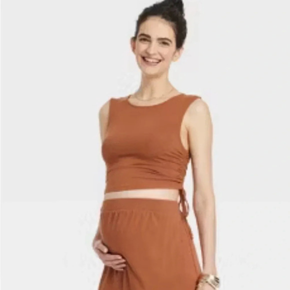 Ingrid and Isabel Maternity Knit Top, Burnt Orange, XL NWT - Picture 1 of 4